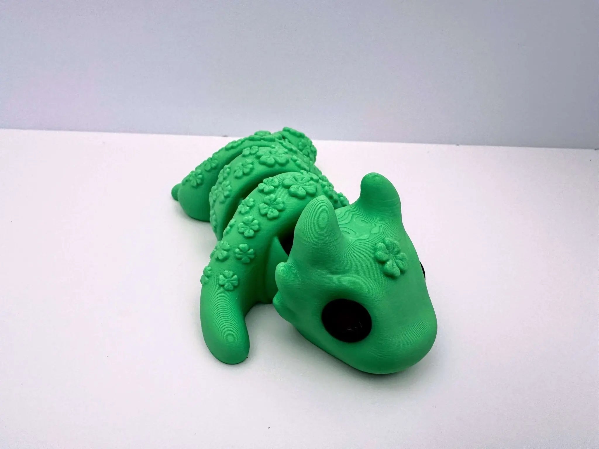 3D Printed Shamrock Dragon Fidget Toy - Sensory Green Dragon Toy - Mississippi Handmade Fidget
