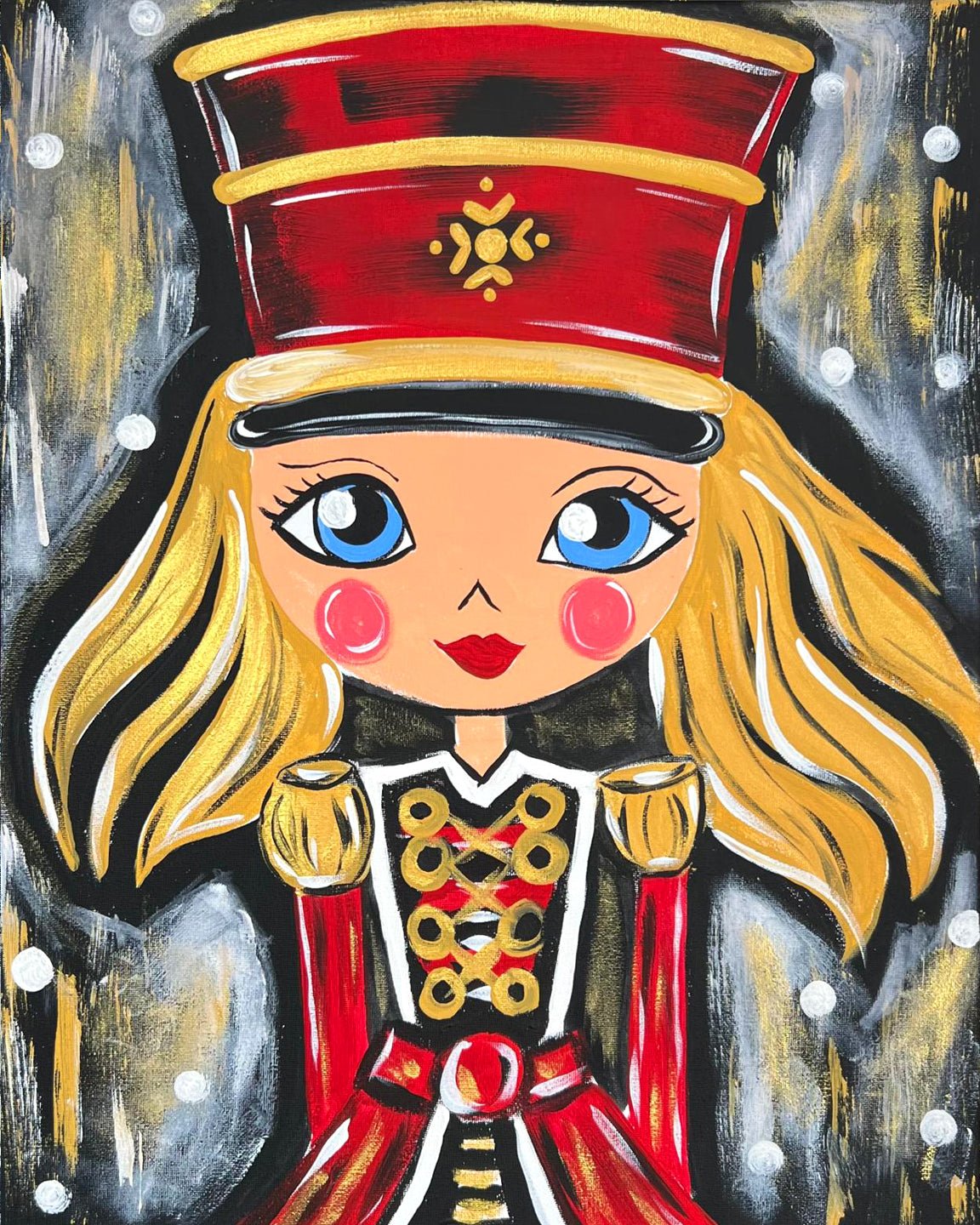 DIY Mrs. Nutcracker Canvas Art Kit - Paint Your Own Christmas Decoration