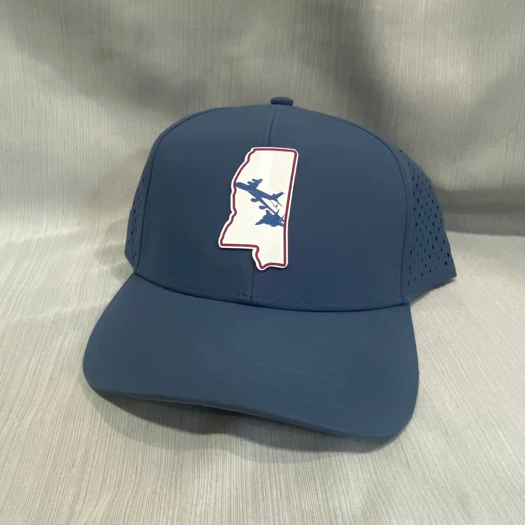 Mississippi Air Refueler Patch Hat - Toad MFG Performance Cap - Navy, Red, White & Blue