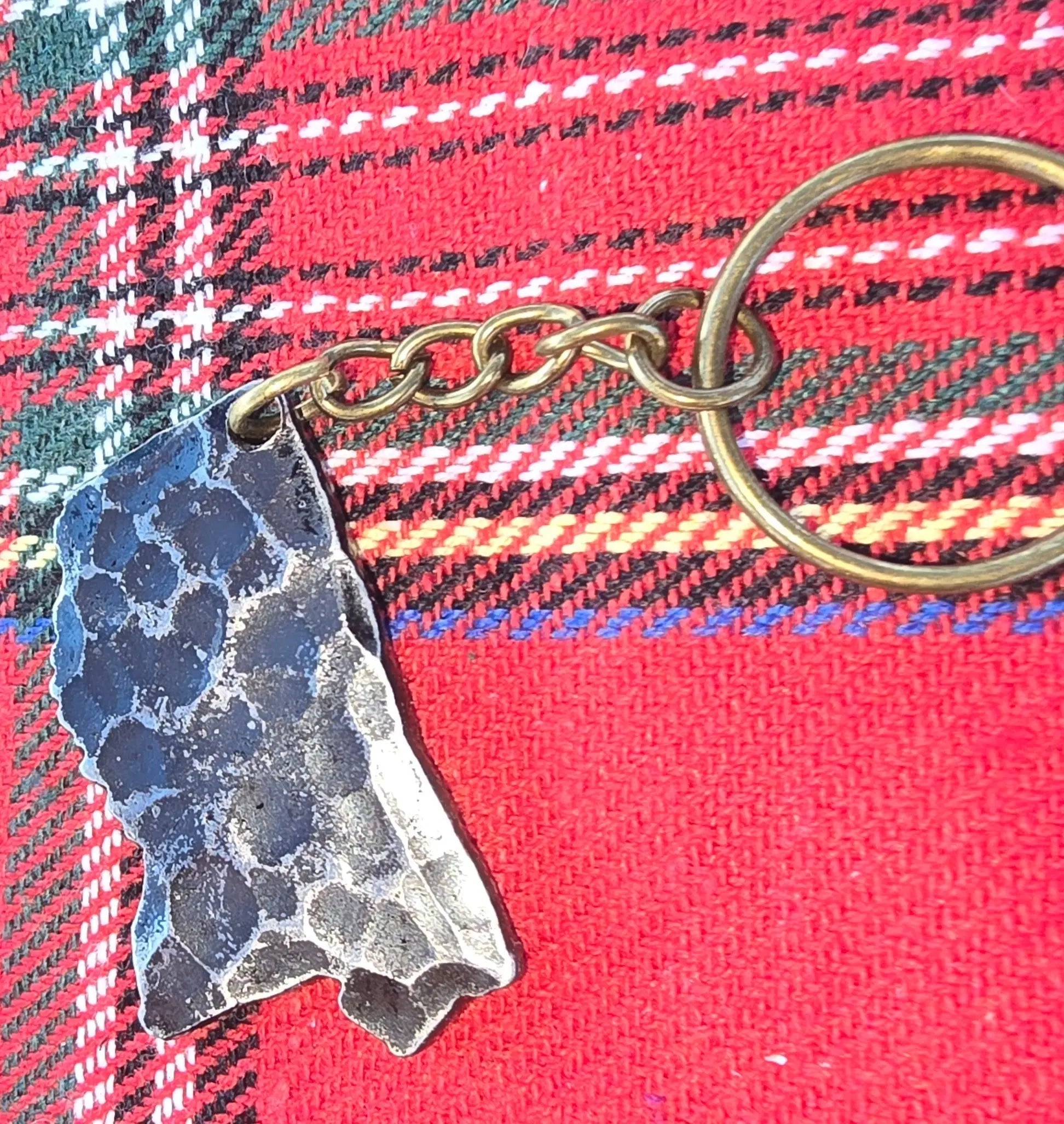 Hand-Forged Mississippi Keychain: Steel Southern Heritage Souvenir