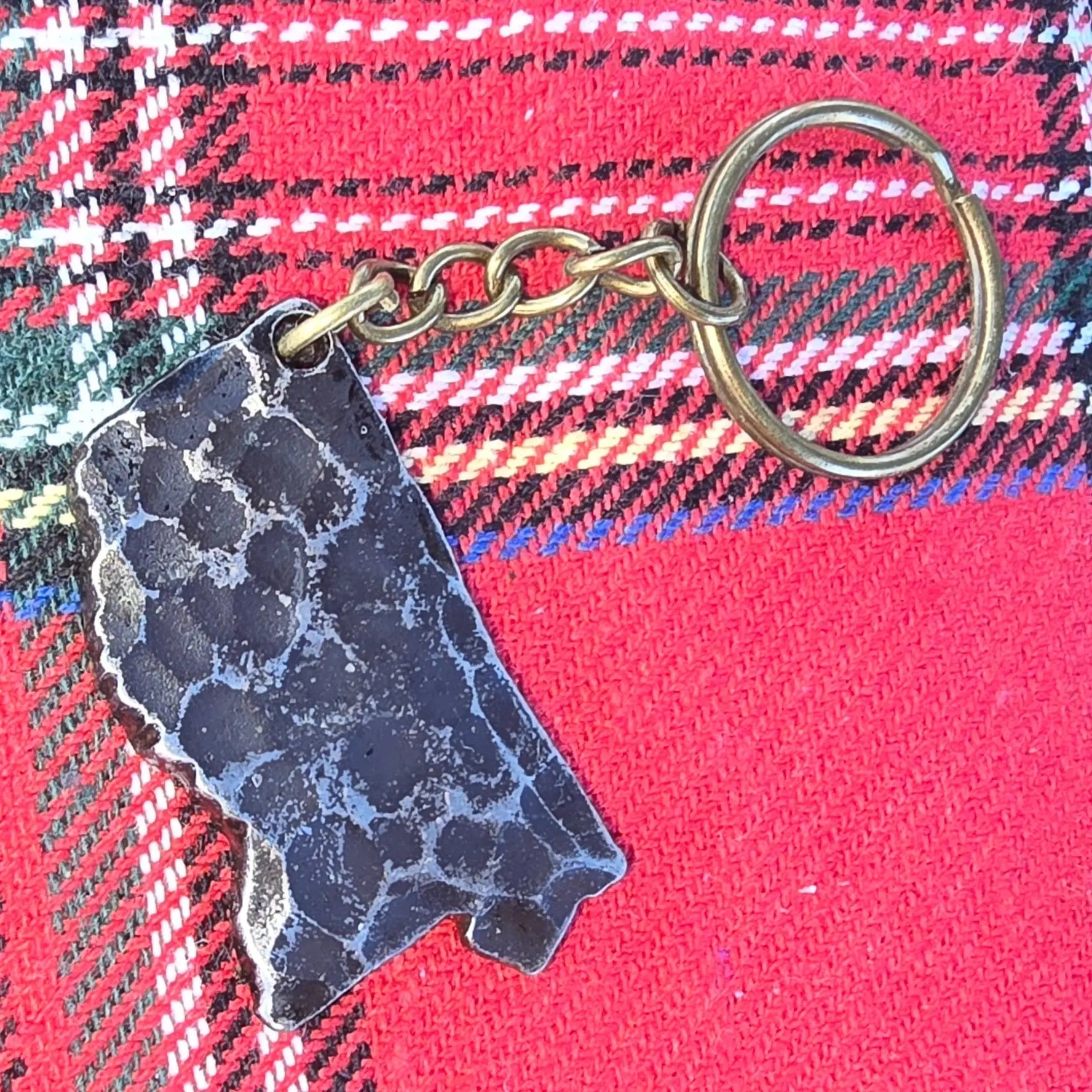 Forged Steel Mississippi Keychain by Redbeard's Forge - State Souvenir, Handcrafted
