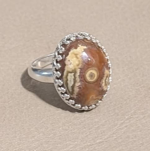 Handmade Mississippi agate ring – natural gemstone jewelry from Mississippi