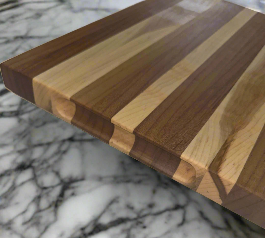 Walnut Maple Cutting Board - Handmade by Faithful Woodworks - Wood Kitchen Decor