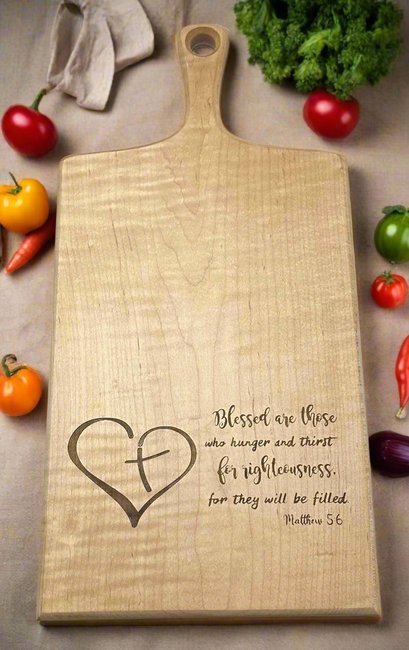 Curly Maple Charcuterie Board by Faithful Woodworks | 23.5”