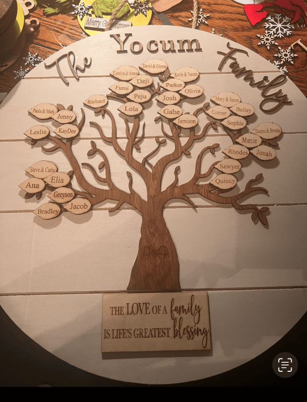 Family Tree Wooden Wall Plaque
