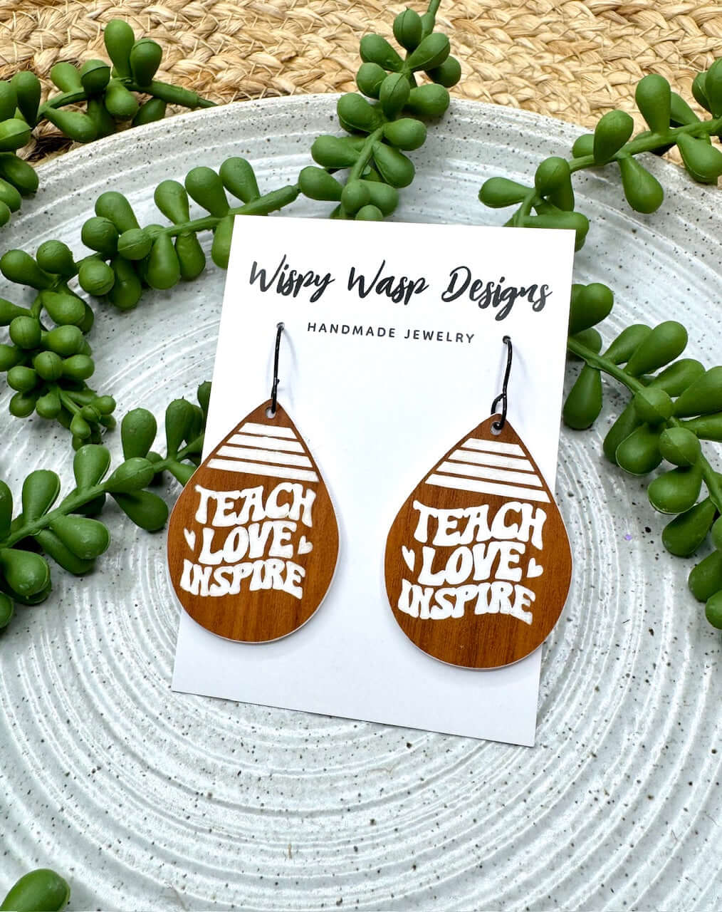 Teacher Earrings: Handmade Wispy Wasp Designs Inspire Gift