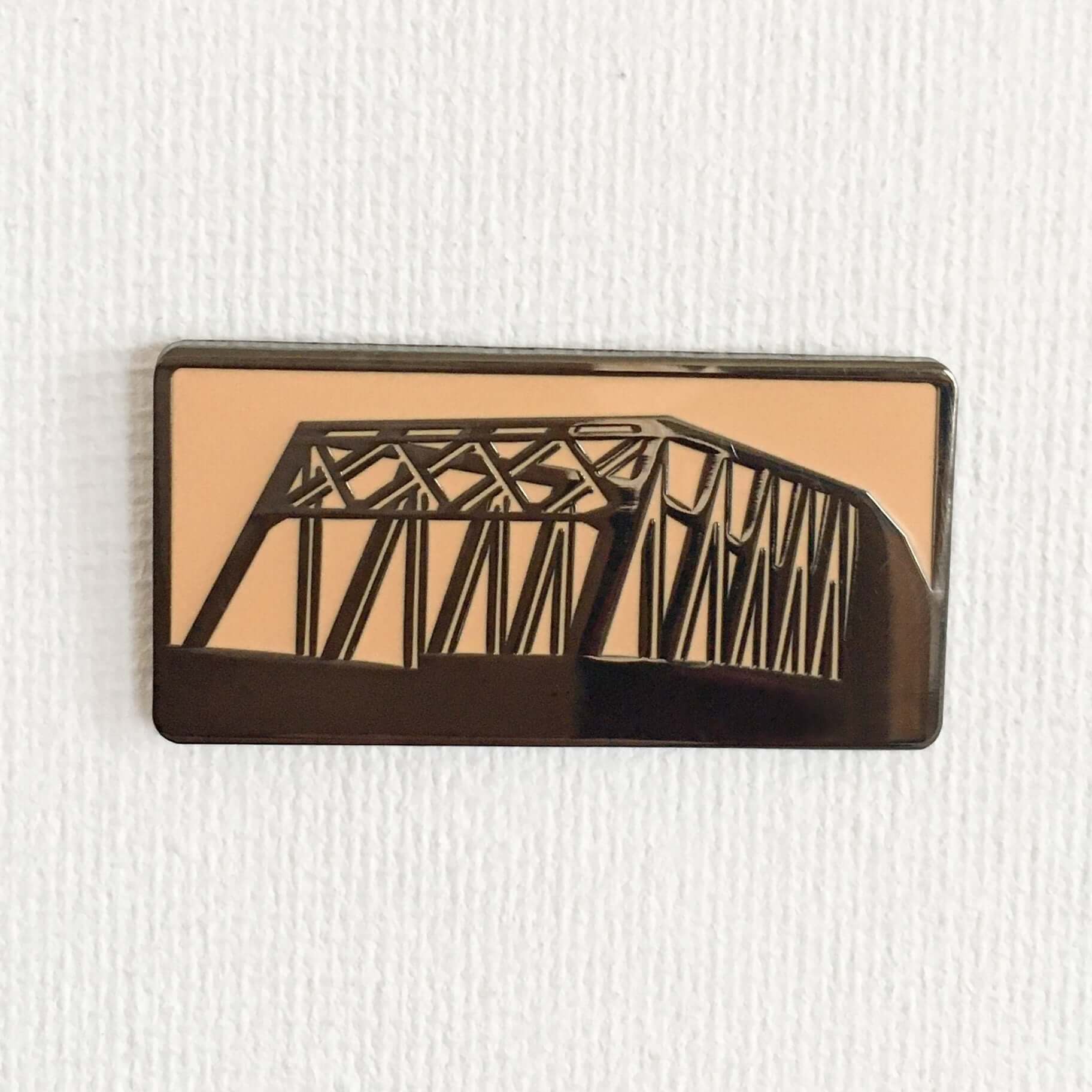 Keesler Bridge Greenwood MS Enamel Pin | Mississippi Delta Souvenir by Susie Hustle