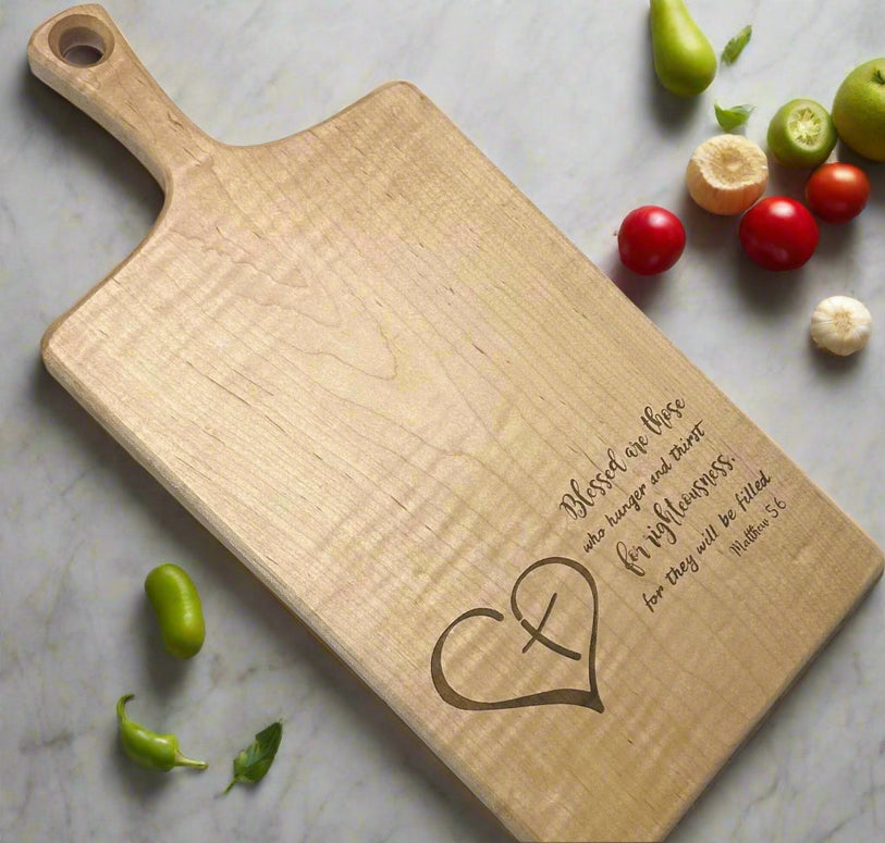 Curly Maple Charcuterie Board by Faithful Woodworks | 23.5”