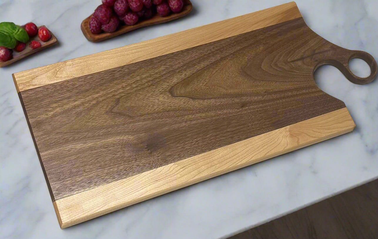 Walnut & Maple Charcuterie Board  23"