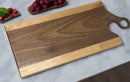 Mississippi handmade gift – handcrafted walnut and maple charcuterie board by Faithful Woodworks, food-safe and blessed before shipping.