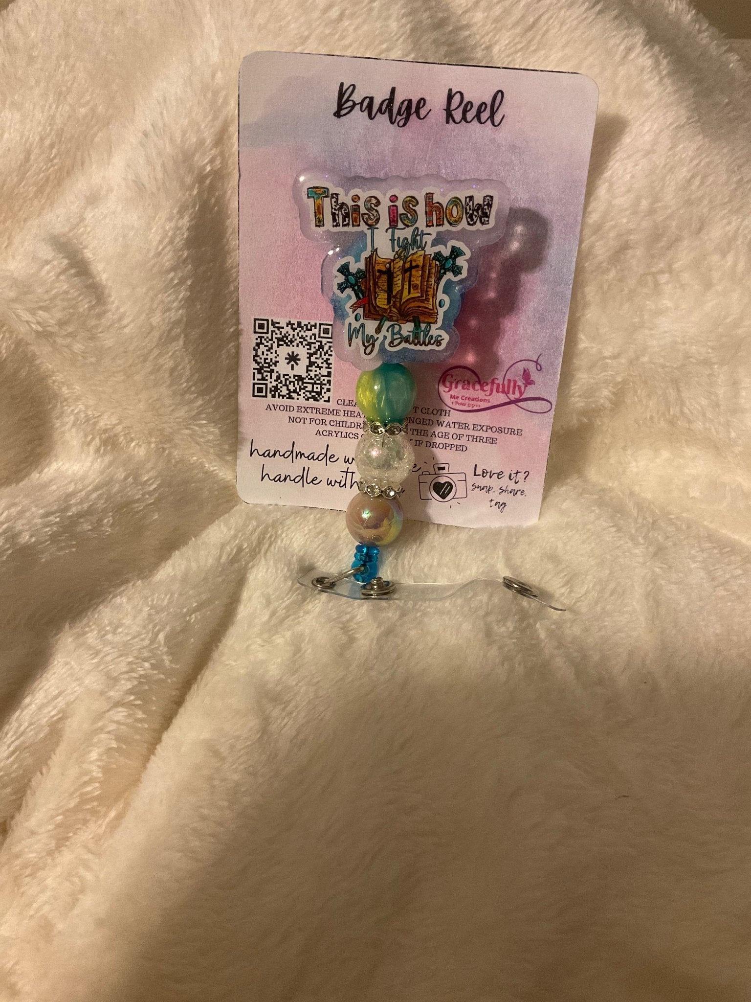 This Is How I Fight Badge Reel - Christian Nurse Teacher Gift - Gracefully Me Creations