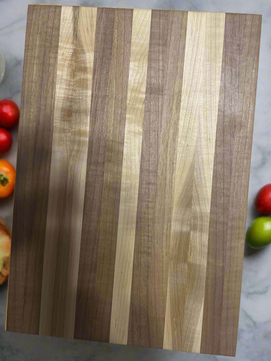 Walnut Maple Cutting Board 16x11 | Handmade Food Prep by Faithful Woodworks at Main Street Collective