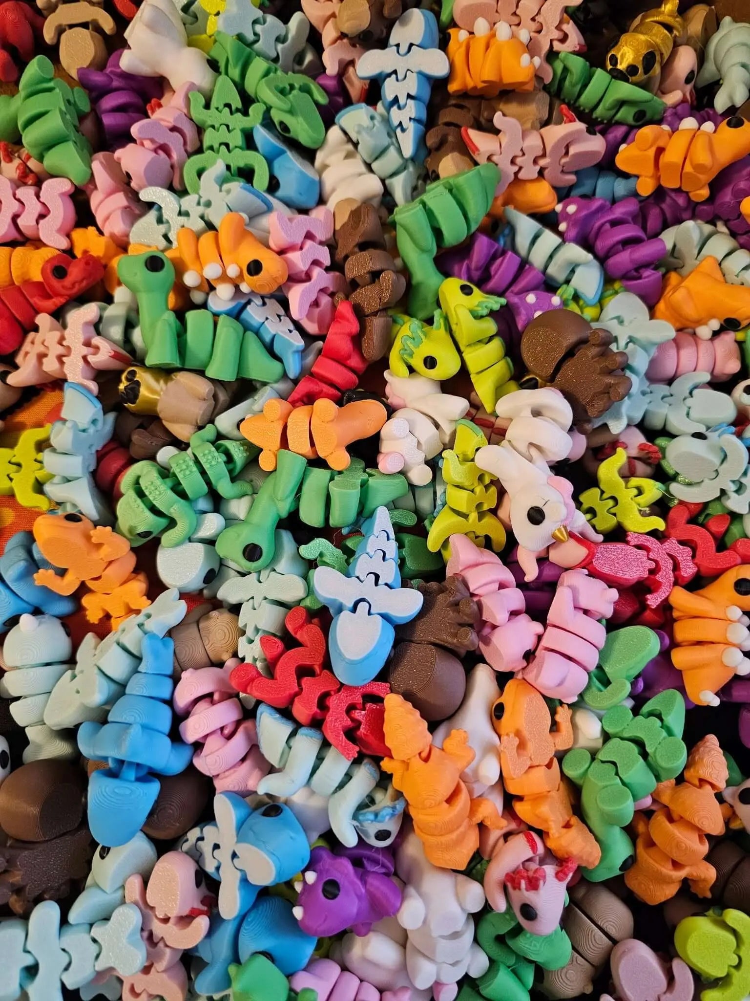 Mystery Lil Critter Fidgets: Colorful 3D printed animal toys, handmade sensory play, collectible fidget toys by Mushroom Lady Co.