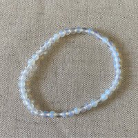 Handmade Opalite bracelet with 4mm glowing gemstone beads from Hands of Earth Energy