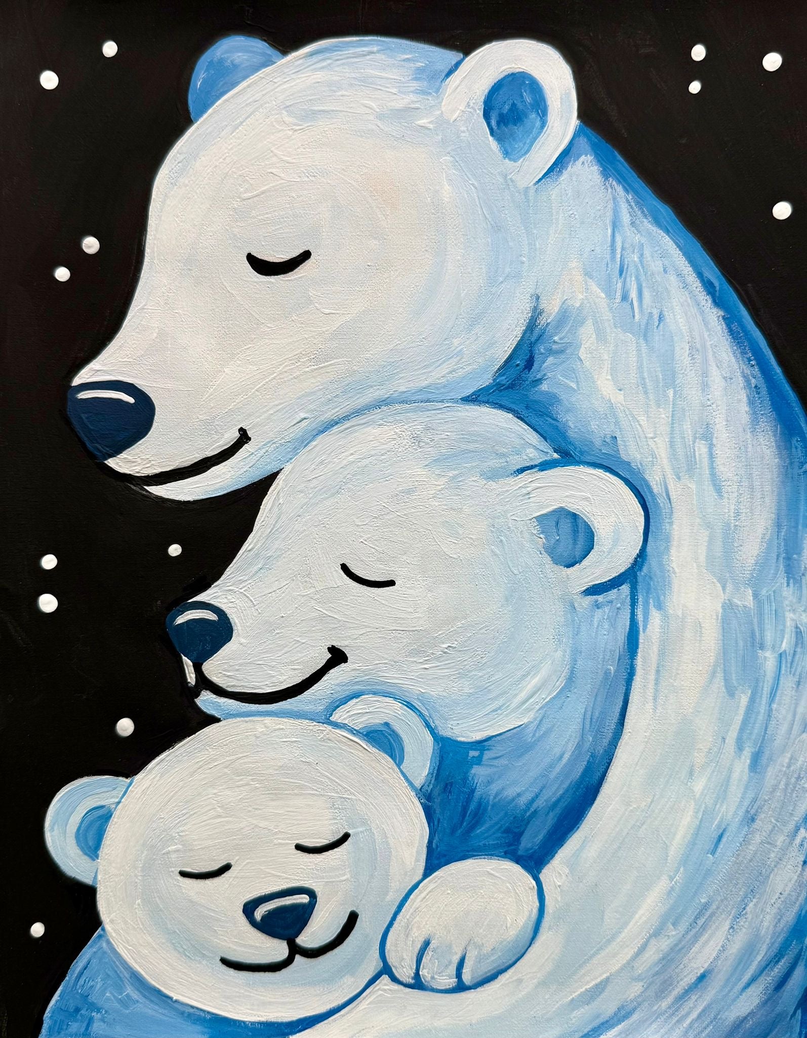 Polar Bear Family Art: Paint Your Own Canvas Kit by Main Street Collective
