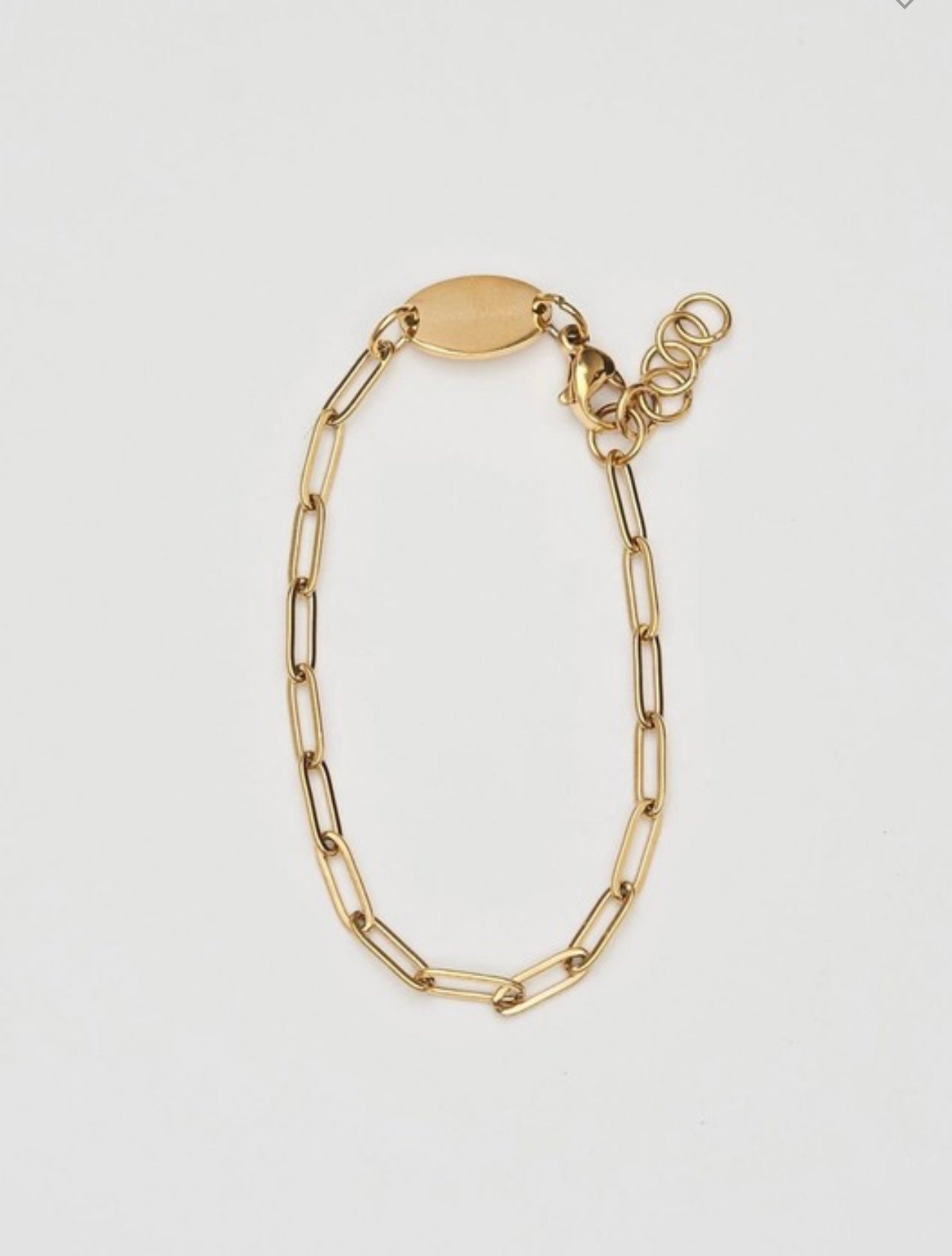 Gold Paperclip Bracelet - Minimalist Chain Jewelry | Keep It Trendy - Waterproof, Hypoallergenic