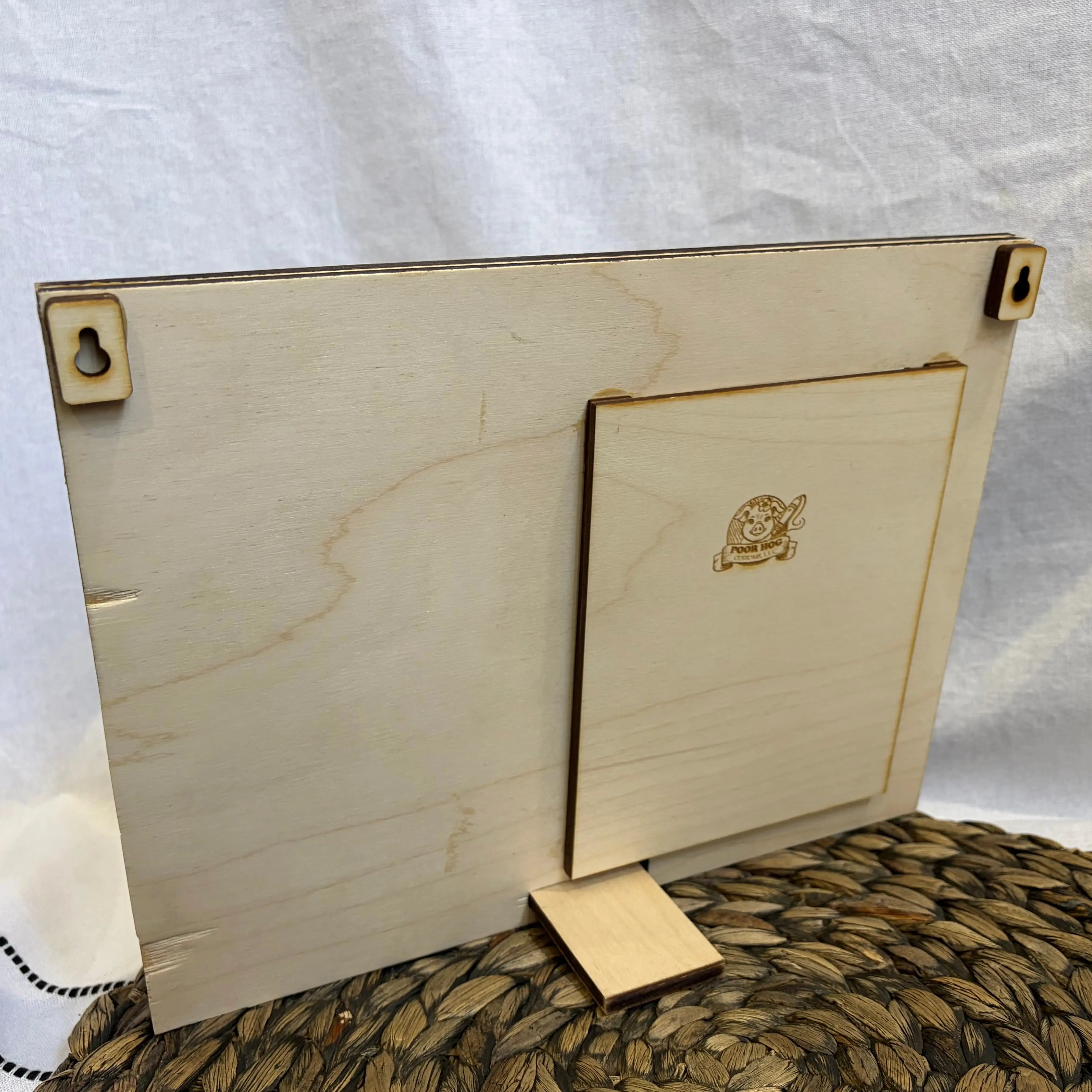 Personalized Couple Photo Frame Back - Wooden Frame, Love Quote, Wall Mountable