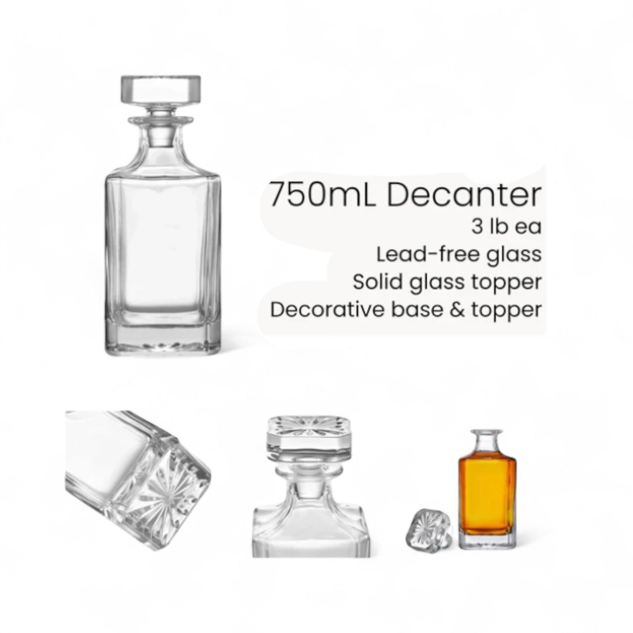 Whiskey/ Bourbon Decanter (Free Customization) 750 ml