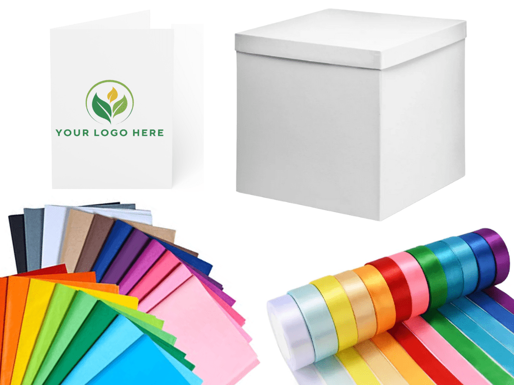 Custom Gift Box Bundle: Box, Card, Ribbon, Tissue Paper - Perfect for Corporate Gifts & Employee Appreciation