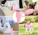 Pink Stanley cup dog toy shown in lifestyle setting curated by Coastal Couture Pet Boutique

