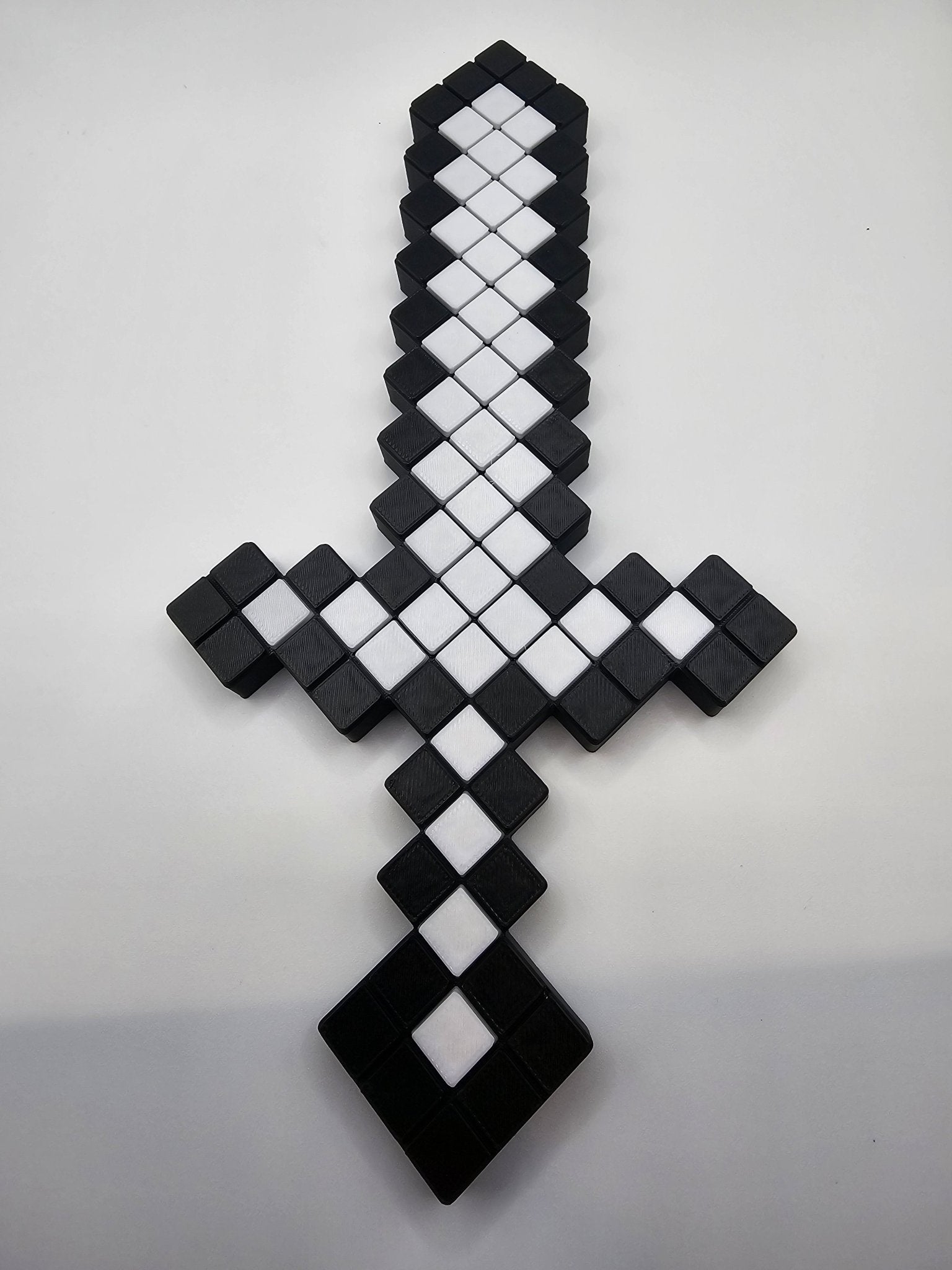 Full front view of The Tween Space handmade Pixel Warrior Sword – Mississippi handmade gift