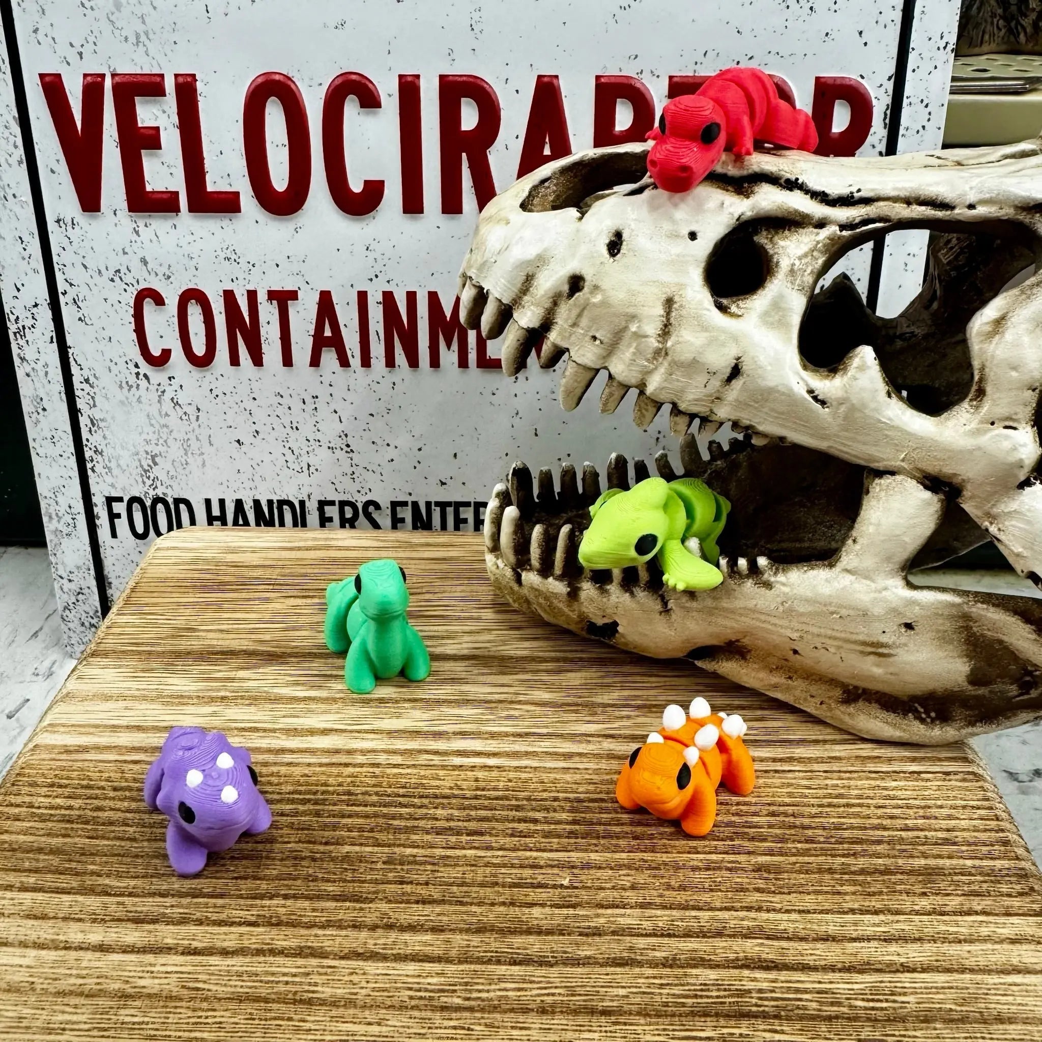 Mini Dinosaur Toys: 3D Printed Prehistoric Pals T-Rex, Triceratops & More. Fidget Toys, Main Street Collective.