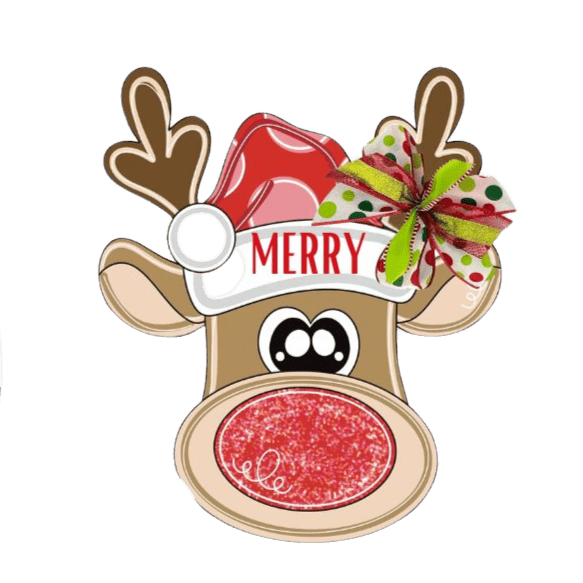 Christmas Reindeer Door Hanger Paint Night - Festive Holiday Decor
