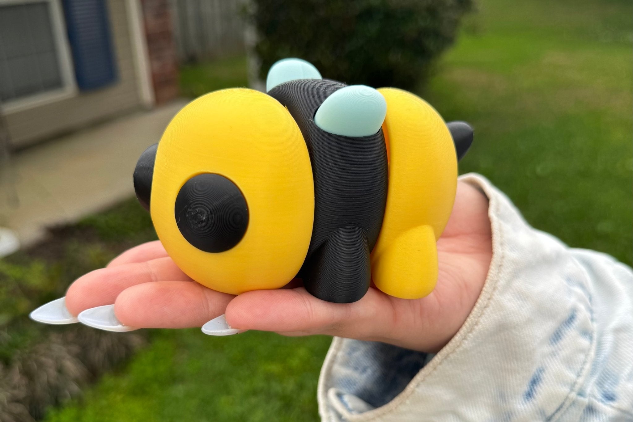 Bumblebee Fidget Toy: 3D Printed Sensory Bee - Mushroom Lady Co. Handmade Stress Relief Toy