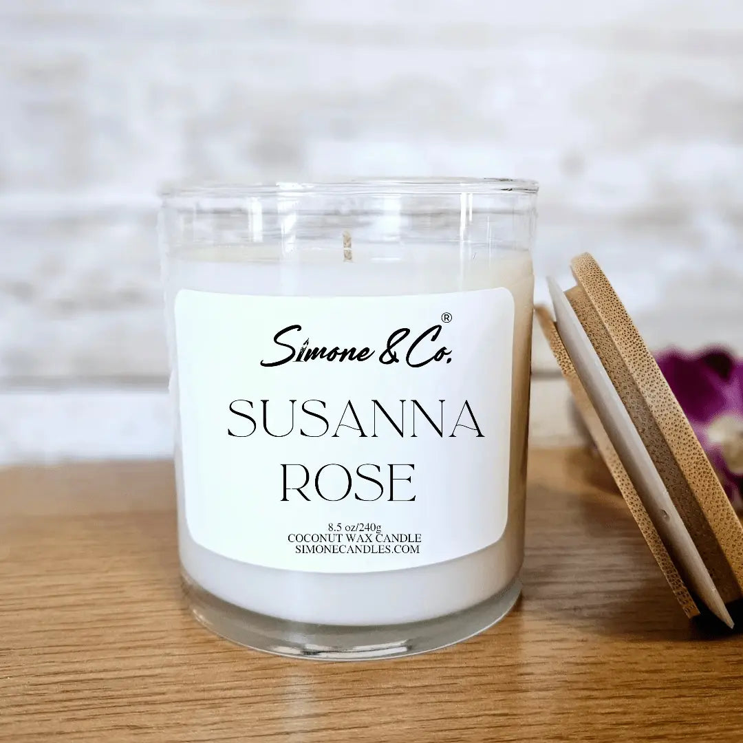 Susanna Rose Candle by Simone & Co. - Luxury Floral Scented Coconut Wax Candle