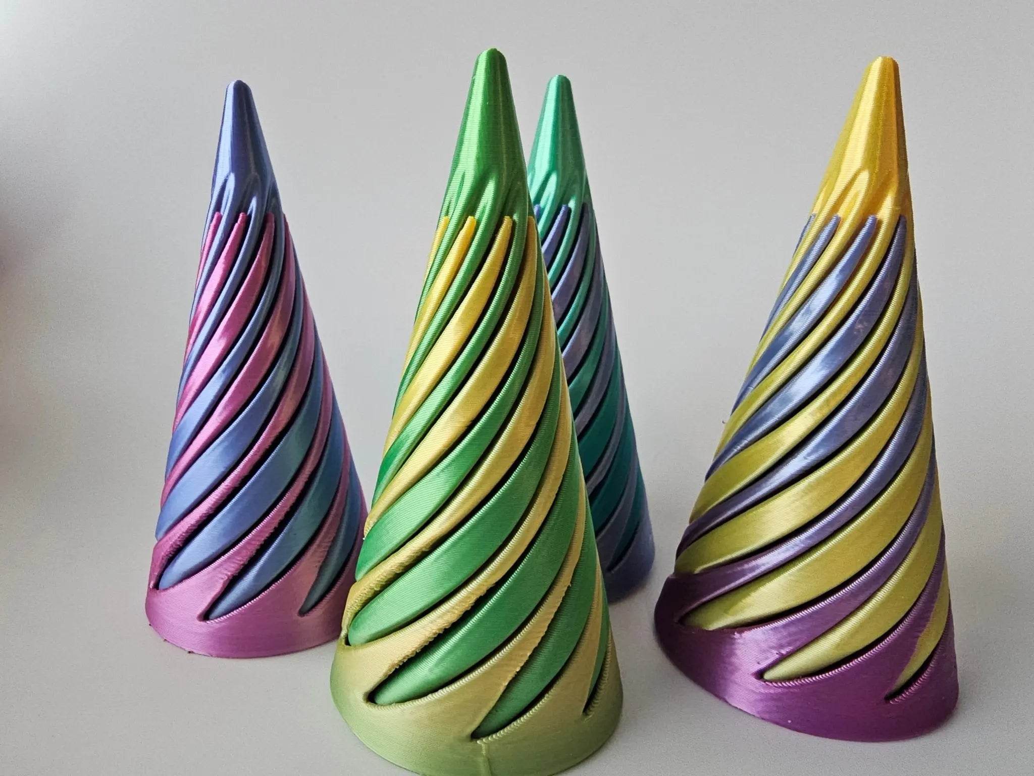3D Printed Swirl Fidget Toys: Colorful Desk Decor - Stress Relief | Main Street Collective