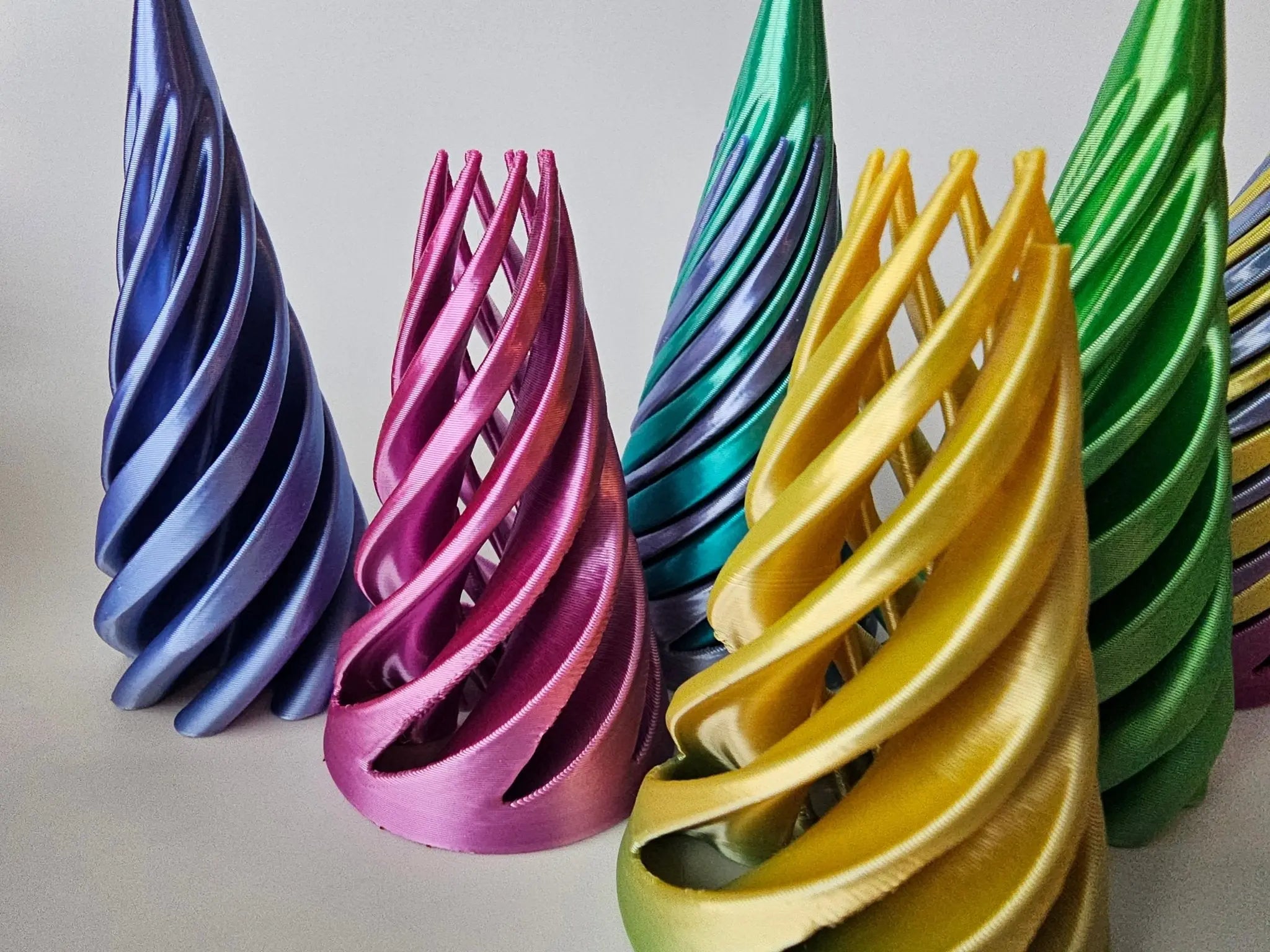 3D Printed Swirl Cone Fidgets - Main Street Collective: Handmade Focus & Stress Toys. Colorful Variants!