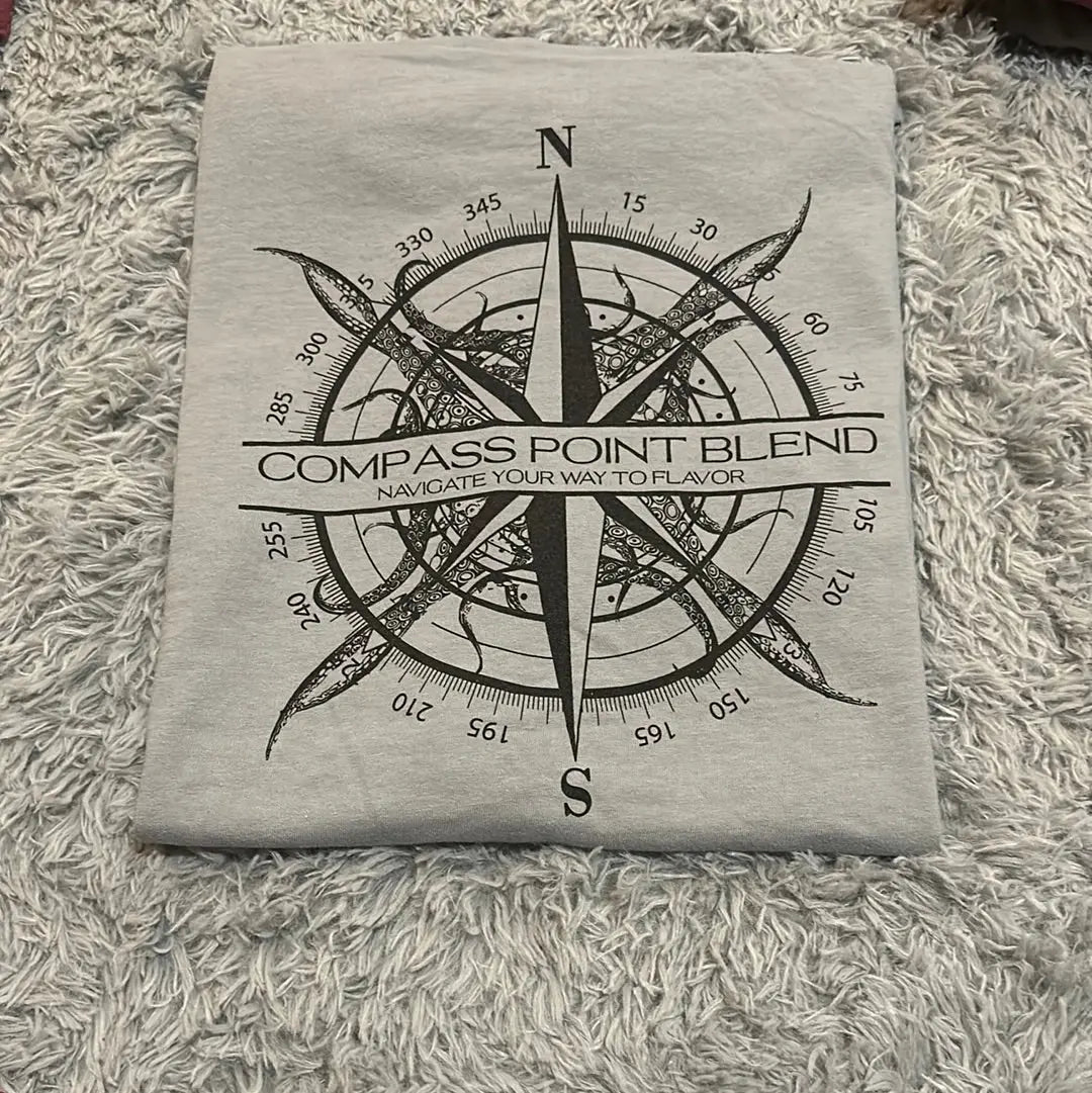 Compass Point Blend T-Shirt, Graphite Cotton Tee by Main Street Collective
