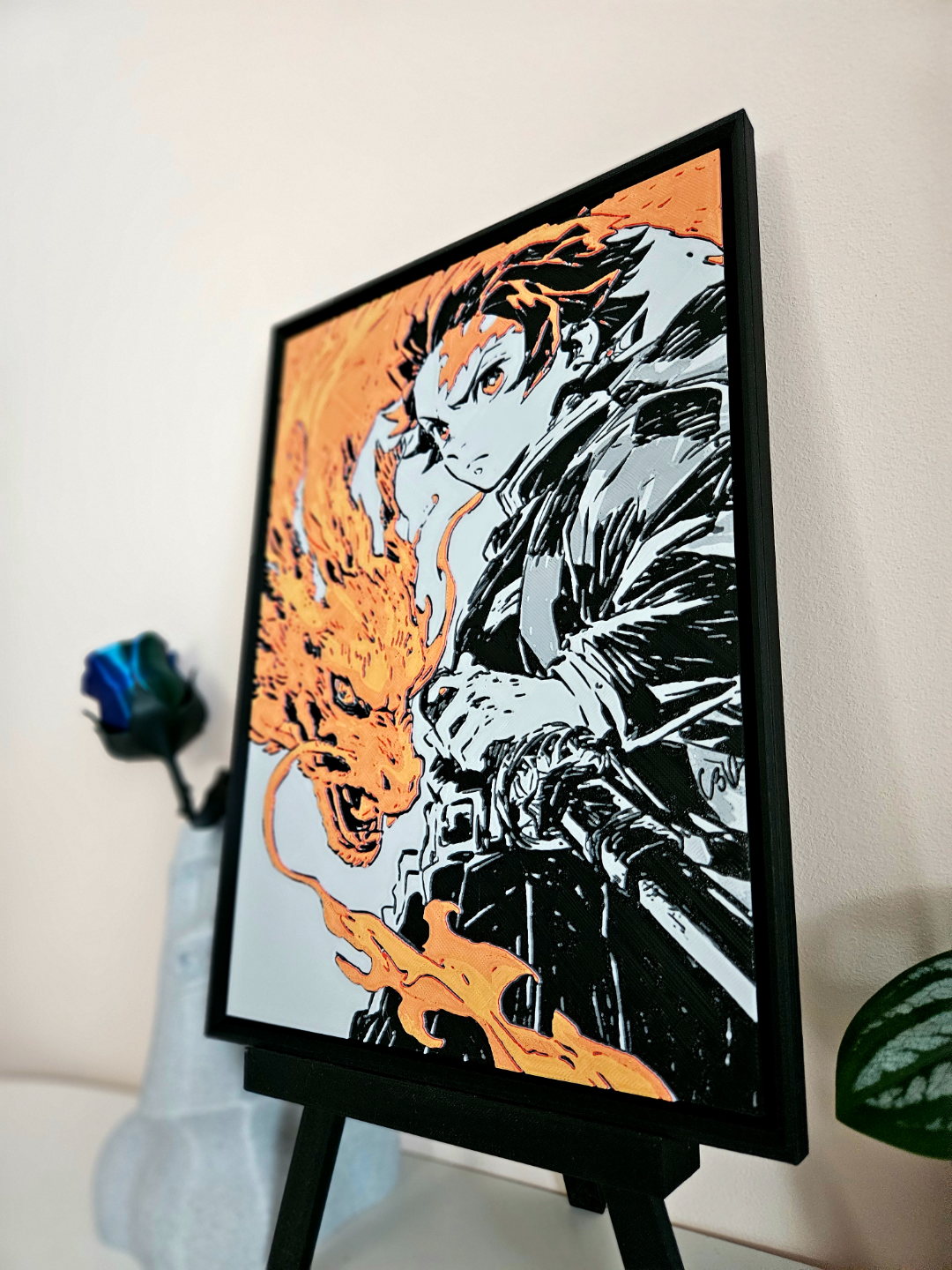 Tanjiro Hinokami Kagura Filament Painting – Demon Slayer Anime Wall ...
