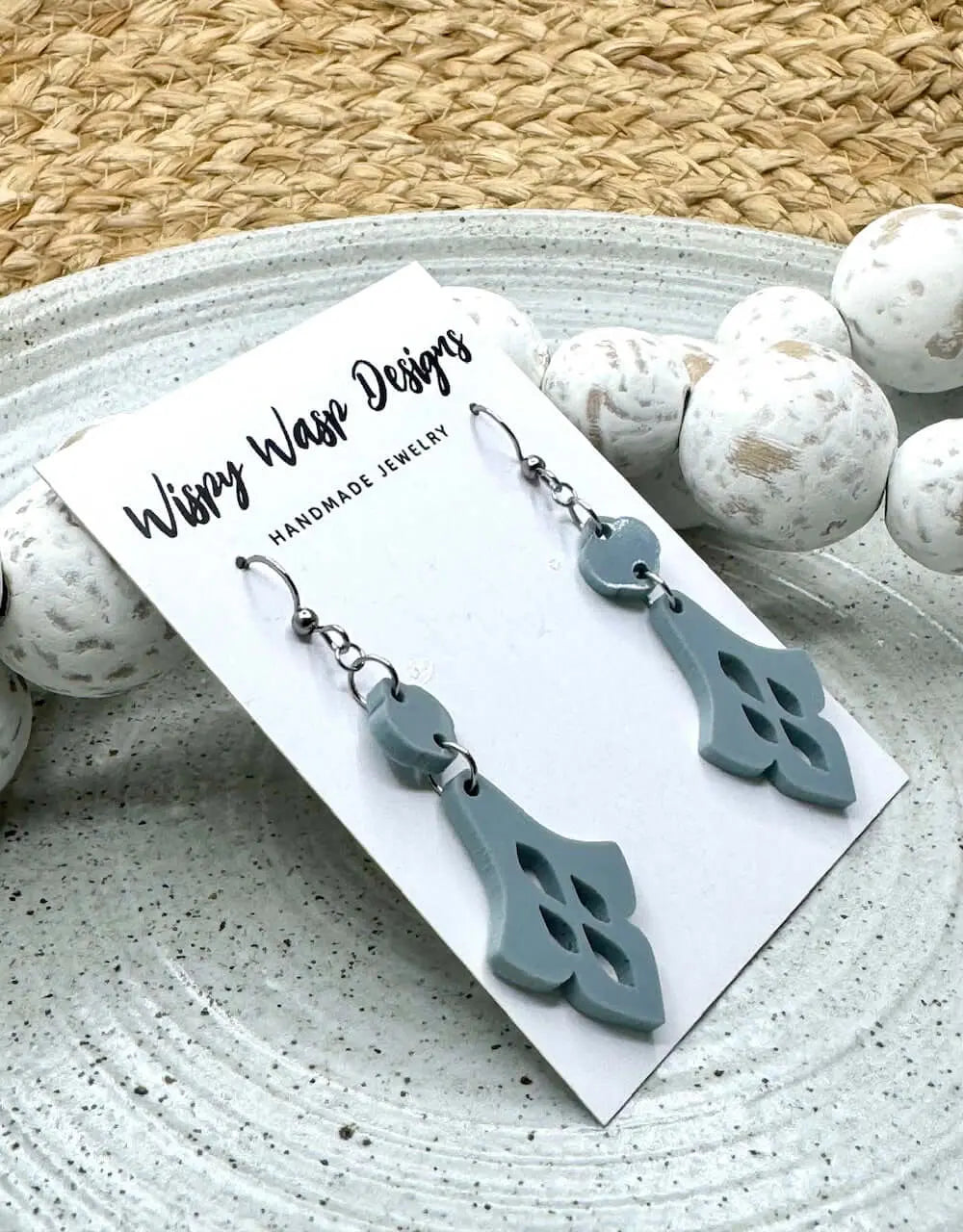 Wispy Wasp Handmade Acrylic Earrings - Western Style Drop Earrings for Women. Made in Mississippi.