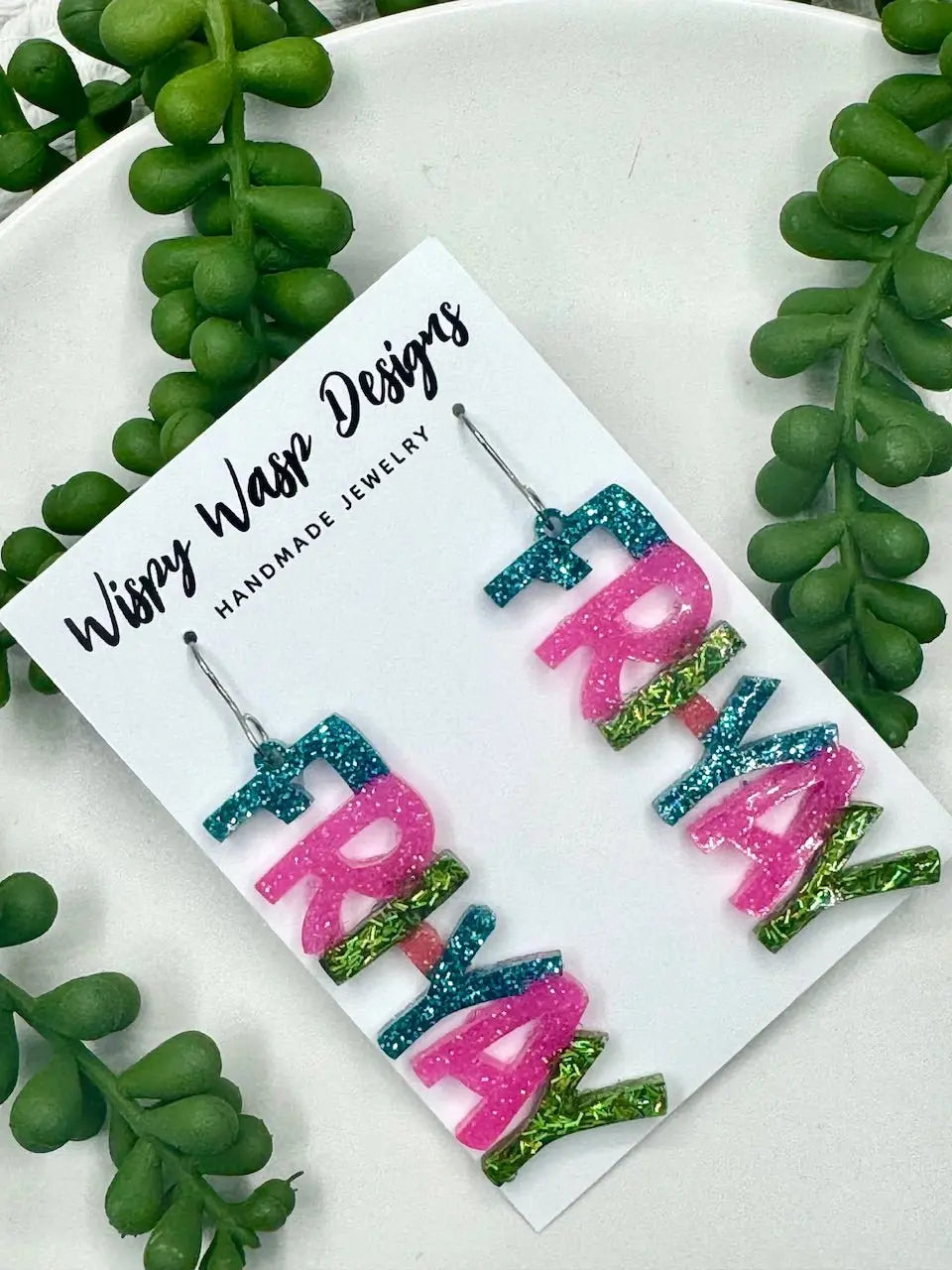 FRI-YAY Earrings by Wispy Wasp Designs | Handmade Statement Jewelry from Main Street Collective