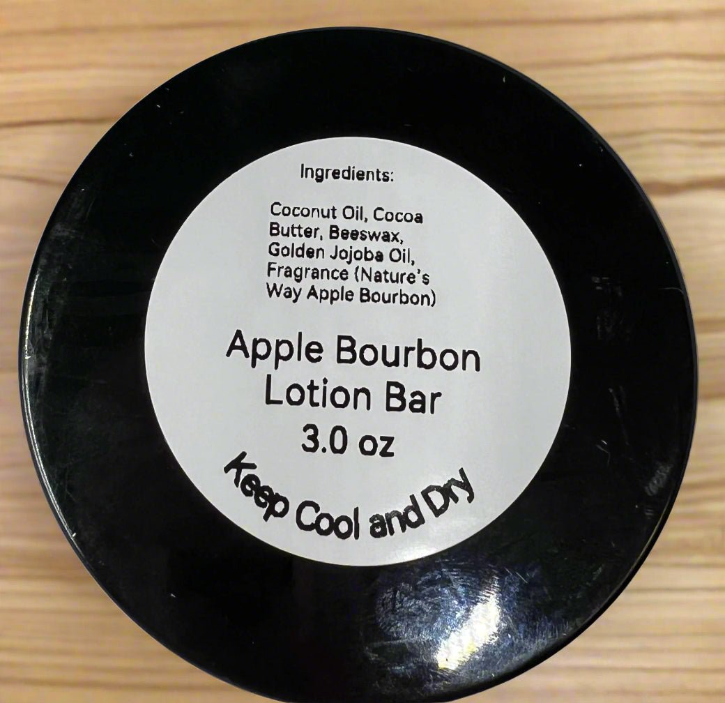 Apple Bourbon Lotion Bar: Coconut Oil, Beeswax, Handmade Moisturizer by Thistle and Herb.
