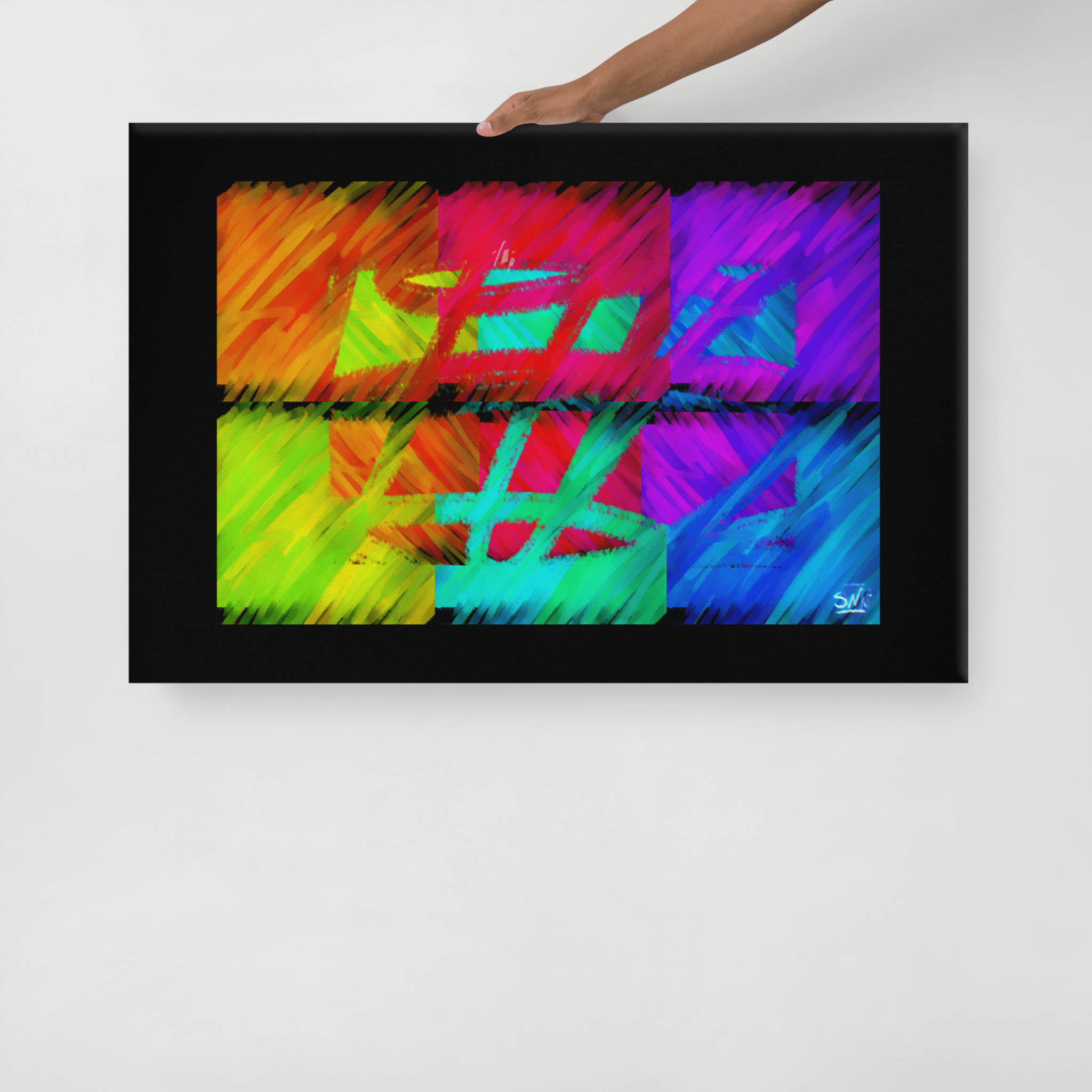 Colorful Abstract Canvas Print "TRAPPED" by Viola Panther | Modern Art from Main Street Collective
