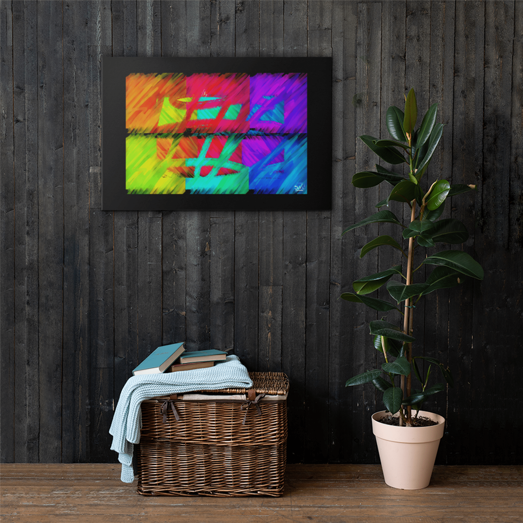 Abstract Canvas Print \"TRAPPED\" by Viola Panther at Main Street Collective - Bold Modern Art