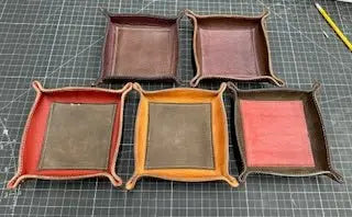 Leather Valet Trays - Catch All Organizer - Main Street Collective - Multiple Colors