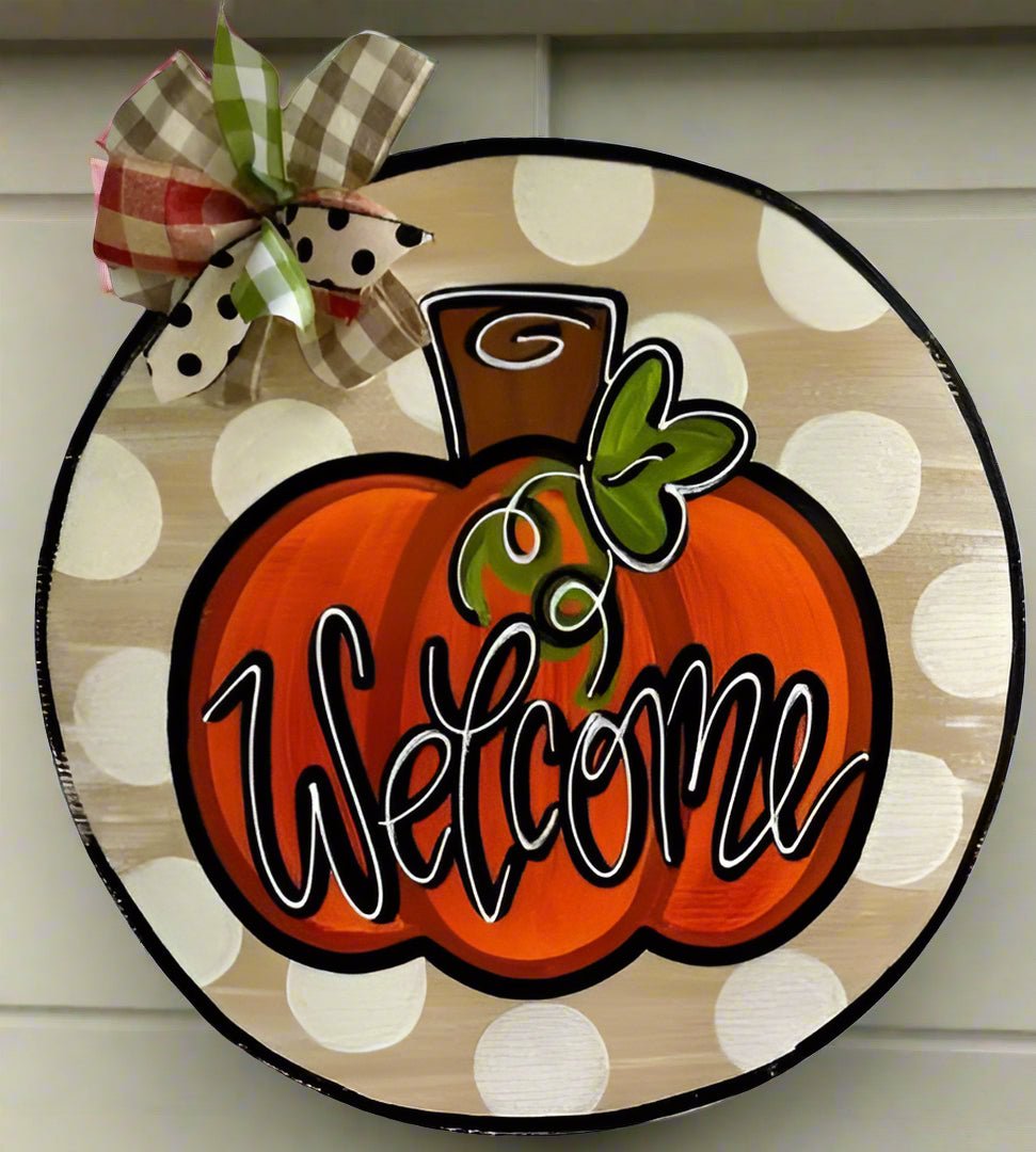 Fall Pumpkin Welcome Door Hanger DIY Workshop: Handcrafted Autumn Decor