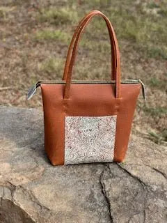 Handmade Leather Zippered Purse - Main Street Collective - Concealed Carry Bag with Pockets