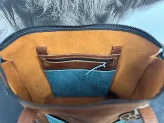 Zippered Leather Purse: Concealed Carry Handbag - Open/Zip Pockets - Main Street Collective