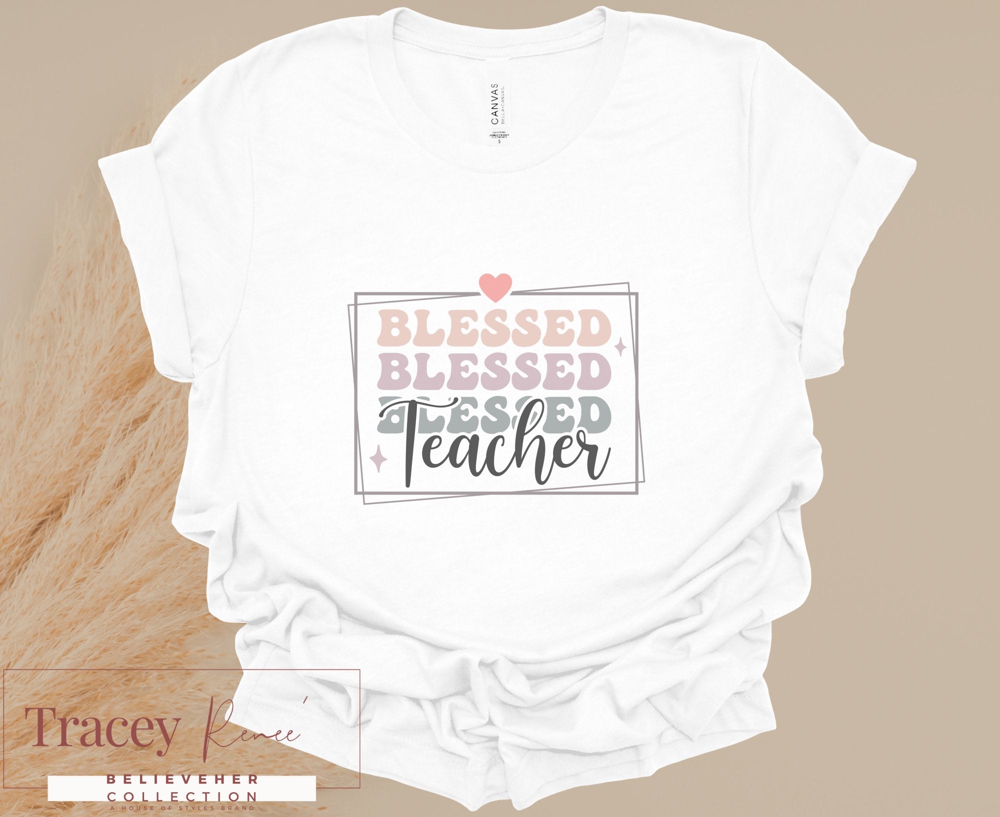 Blessed Teacher T-Shirt by Main Street Collective: Spring Education Collection, perfect teacher appreciation gift, soft spring colors!