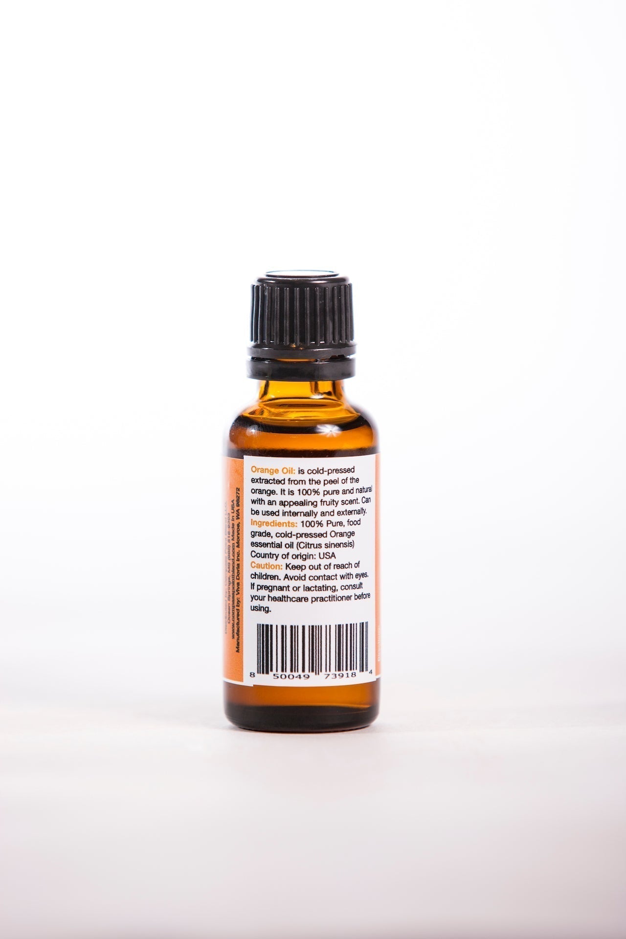 Viva Doria Orange Oil: Cold-Pressed, 100% Pure Essential Oil - Food-Grade & USA Made. Aromatherapy & More!