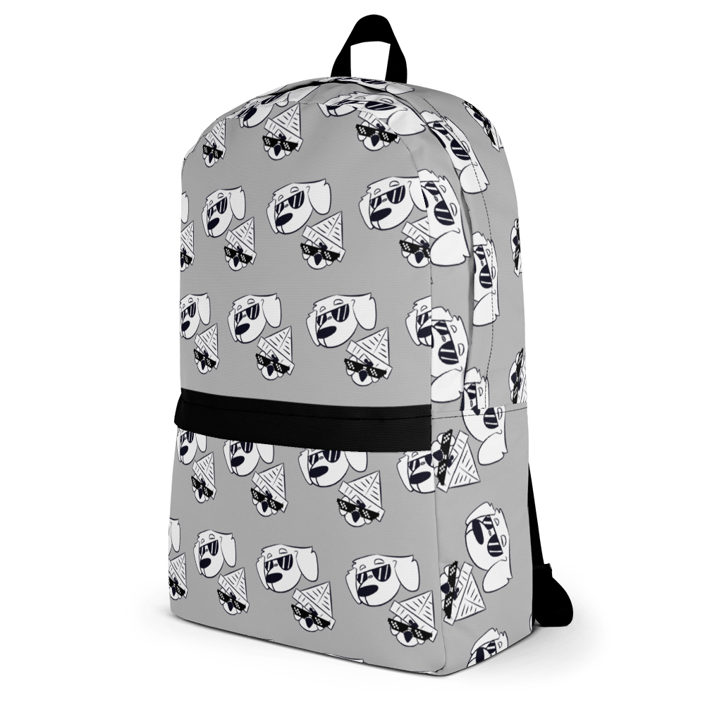 Cool Guys Backpack: Fun cartoon character pattern, ideal for school, travel, or sports. Unique design!
