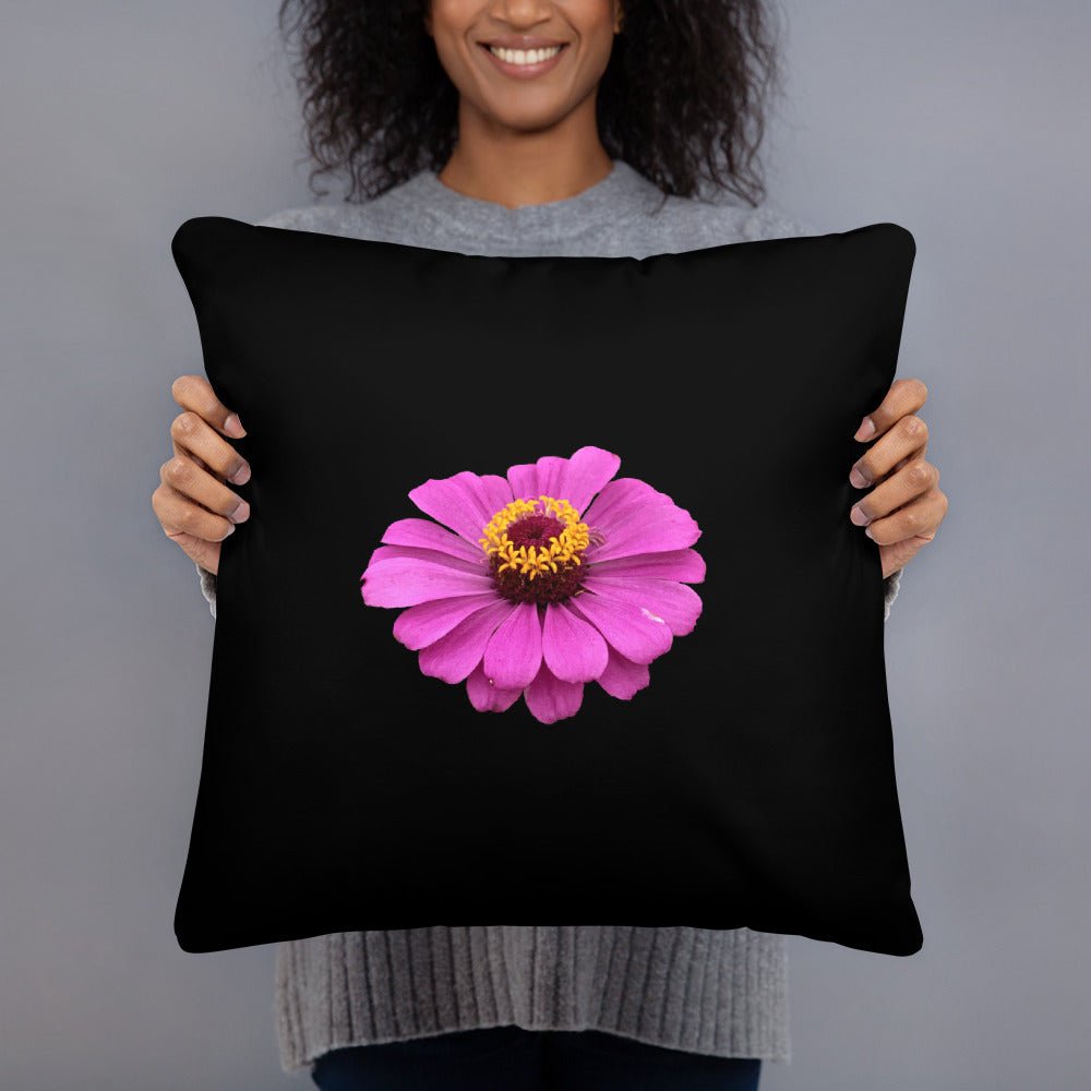 Purple Flower Pillow - Home Decor Floral Cushion by Main Street Collective