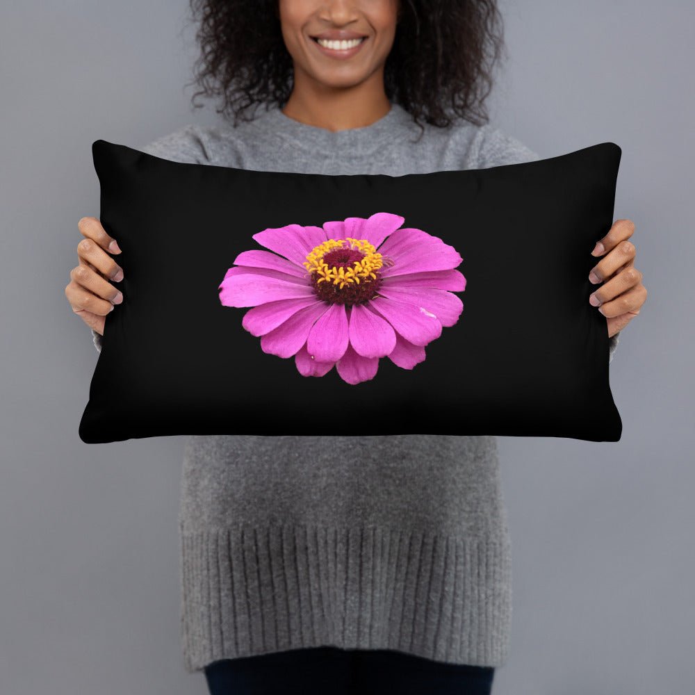 Purple Flower Lumbar Pillow - Decorative Throw Pillow for Home Decor - Main Street Collective