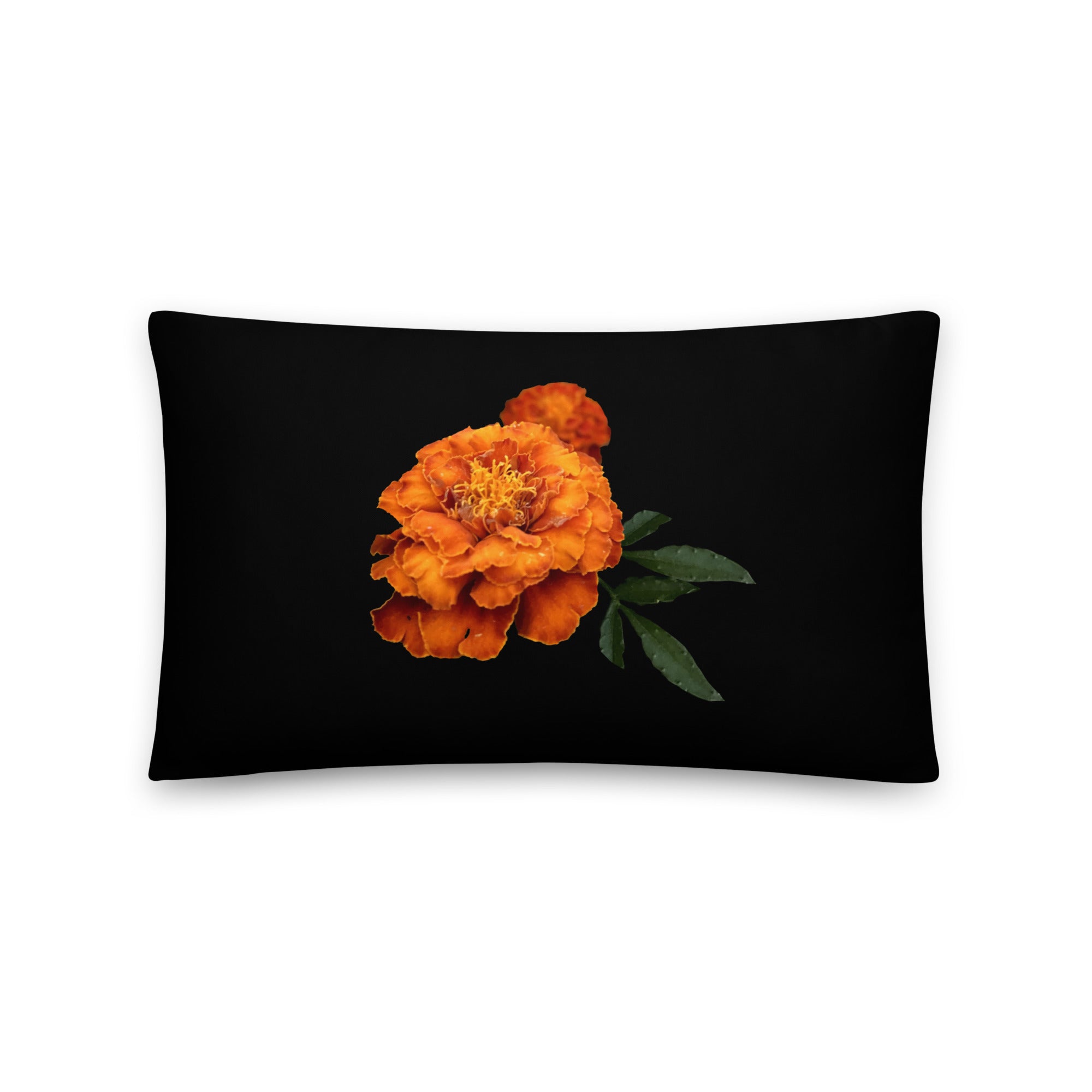 Orange Flower Pillow - Floral Accent Pillow by Main Street Collective