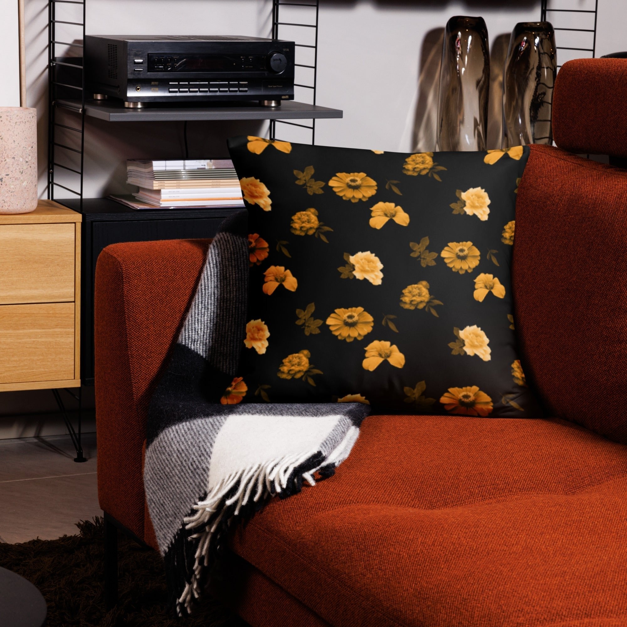 Floral Pillow on Couch - Flowers to Bed Soft Pillow by Main Street Collective