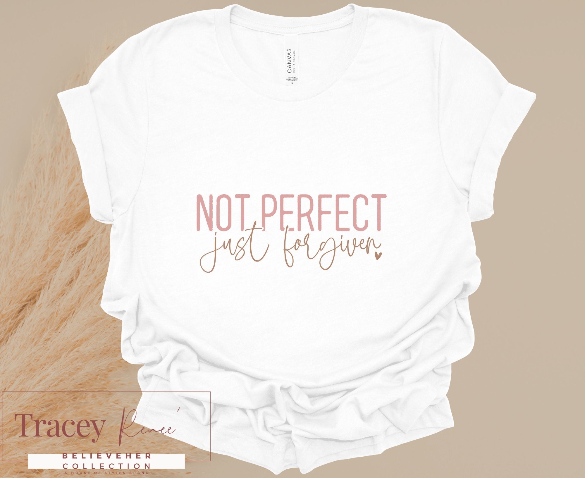 Not Perfect Just Forgiven T-Shirt - Main Street Collective Faith Apparel